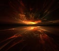 Fire fractal horizon Royalty Free Stock Photo