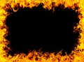Fire frame background Royalty Free Stock Photo