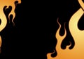 Fire frame closeup Royalty Free Stock Photo