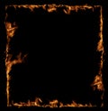 fire frame isolated Royalty Free Stock Photo