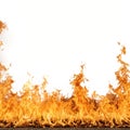 Fire frame isolated on transparent background Royalty Free Stock Photo