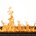 Fire frame isolated on transparent background Royalty Free Stock Photo