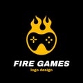 Fire games vector icon illustration