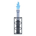 Fire gas pipe icon cartoon vector. Sector energy