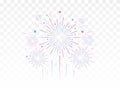 Fireworks vector illustration. Royalty Free Stock Photo