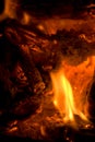Fire and glowing embers Royalty Free Stock Photo