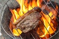 Fire grilled meat Royalty Free Stock Photo
