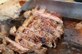 Fire grilled meat Royalty Free Stock Photo