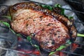 Fire grilled meat Royalty Free Stock Photo