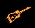 Fire guitar background