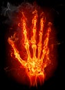 Fire hand Royalty Free Stock Photo