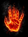 Fire hand Royalty Free Stock Photo