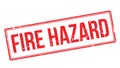Fire Hazard rubber stamp Royalty Free Stock Photo