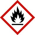 Fire hazard sign isolated on transparent background