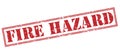Fire hazard stamp Royalty Free Stock Photo