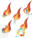 Fire hazards around your home Royalty Free Stock Photo