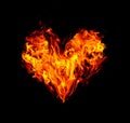 Fire heart Royalty Free Stock Photo