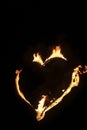 Fire Heart Sign Royalty Free Stock Photo