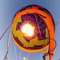 Fire heats the air inside a hot air balloon Royalty Free Stock Photo