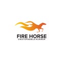 Fire horse logo design template Royalty Free Stock Photo