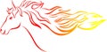 Fire horse logo icon vector Royalty Free Stock Photo
