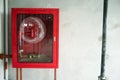 Fire hose cabinet.