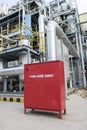 Fire hose cabinet in a factory plant Royalty Free Stock Photo