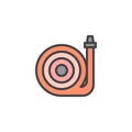 Fire Hose filled outline icon