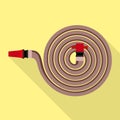 Fire hose icon, flat style Royalty Free Stock Photo