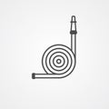 Fire hose vector icon sign symbol Royalty Free Stock Photo