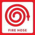 Fire hose icon vector Royalty Free Stock Photo