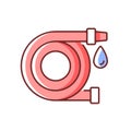 Fire hose RGB color icon