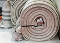 Fire hose roll Royalty Free Stock Photo