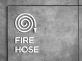 Fire hose sign Royalty Free Stock Photo