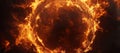 fire hot circle hole background, burn, flame Royalty Free Stock Photo
