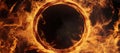 fire hot circle hole background, burn, flame Royalty Free Stock Photo