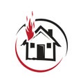 Fire on the house icon