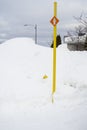 Fire hydrant covered in snow Royalty Free Stock Photo