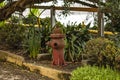 Fire hydrant of the federal prison of Alcatraz Island of the United States of America in the bay of the city of San Francisco. Royalty Free Stock Photo