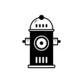 Black solid icon for Fire hydrant, protection and hydrant