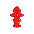 Fire hydrant icon, cartoon style Royalty Free Stock Photo