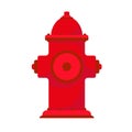 Fire hydrant icon, flat style Royalty Free Stock Photo