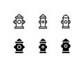 Fire Hydrant Icon Logo Vector Symbol. Firefighter Icon Isolated on White Background