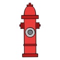 Fire hydrant icon. Outline illustration of fire hydrant vector icon for web Royalty Free Stock Photo