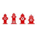 Fire hydrant icon set design template vector isolated illustration Royalty Free Stock Photo
