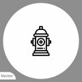 Fire hydrant vector icon sign symbol Royalty Free Stock Photo