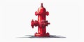 fire hydrant illustration isolated on white background Royalty Free Stock Photo