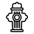 Fire hydrant line icon. Fire equipment vector illustration isolated on white. Emergency outline style design, designed Royalty Free Stock Photo