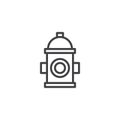 Fire hydrant line icon