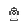 Fire hydrant line icon